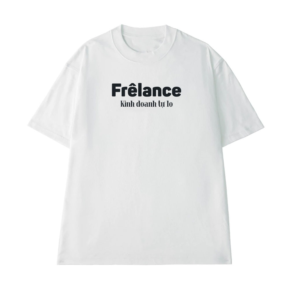 Frélance Kinh doanh tự do T-shirt - Black/White Fun Meme