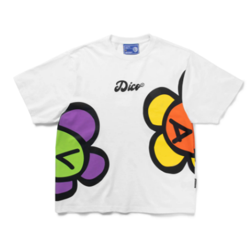 DirtyCoins Twin Flowers T-shirt - White